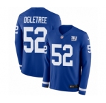 Men's Nike New York Giants #52 Alec Ogletree Limited Royal Blue Therma Long Sleeve NFL Jersey