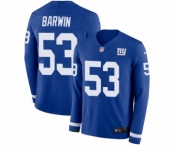 Men's Nike New York Giants #53 Connor Barwin Limited Royal Blue Therma Long Sleeve NFL Jersey