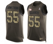 Men's Nike New York Giants #55 Ray-Ray Armstrong Limited Green Salute to Service Tank Top NFL Jersey