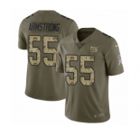 Men's Nike New York Giants #55 Ray-Ray Armstrong Limited Olive Camo 2017 Salute to Service NFL Jersey