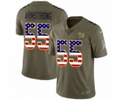 Men's Nike New York Giants #55 Ray-Ray Armstrong Limited Olive USA Flag 2017 Salute to Service NFL Jersey