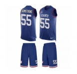 Men's Nike New York Giants #55 Ray-Ray Armstrong Limited Royal Blue Tank Top Suit NFL Jersey
