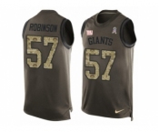 Men's Nike New York Giants #57 Keenan Robinson Limited Green Salute to Service Tank Top NFL Jersey