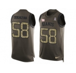 Men's Nike New York Giants #58 Owa Odighizuwa Limited Green Salute to Service Tank Top NFL Jersey
