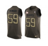 Men's Nike New York Giants #59 Devon Kennard Limited Green Salute to Service Tank Top NFL Jersey