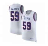 Men's Nike New York Giants #59 Lorenzo Carter White Rush Player Name & Number Tank Top NFL Jersey