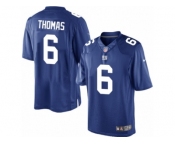 Men's Nike New York Giants #6 Logan Thomas Limited Royal Blue Team Color NFL Jersey