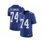 Men's Nike New York Giants #74 Ereck Flowers Vapor Untouchable Limited Royal Blue Team Color NFL Jersey