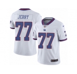 Men's Nike New York Giants #77 John Jerry Limited White Rush NFL Jersey