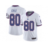 Men's Nike New York Giants #80 Victor Cruz Limited White Rush NFL Jersey