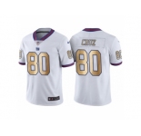 Men's Nike New York Giants #80 Victor Cruz White Gold Limited Special Color Rush Jersey