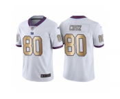 Men's Nike New York Giants #80 Victor Cruz White Gold Limited Special Color Rush Jersey