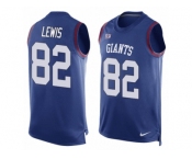 Men's Nike New York Giants #82 Roger Lewis Limited Royal Blue Player Name & Number Tank Top NFL Jersey