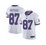 Men's Nike New York Giants #87 Sterling Shepard Limited White Rush NFL Jersey
