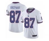Men's Nike New York Giants #87 Sterling Shepard Limited White Rush NFL Jersey