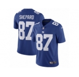 Men's Nike New York Giants #87 Sterling Shepard Vapor Untouchable Limited Royal Blue Team Color NFL Jersey