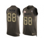 Men's Nike New York Giants #88 Evan Engram Limited Green Salute to Service Tank Top NFL Jersey