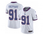 Men's Nike New York Giants #91 Kelvin Sheppard Limited White Rush NFL Jersey