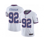 Men's Nike New York Giants #92 Michael Strahan Limited White Rush NFL Jersey