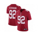 Men's Nike New York Giants #92 Michael Strahan Vapor Untouchable Limited Red Alternate NFL Jersey
