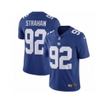 Men's Nike New York Giants #92 Michael Strahan Vapor Untouchable Limited Royal Blue Team Color NFL Jersey