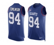 Men's Nike New York Giants #94 Dalvin Tomlinson Limited Royal Blue Player Name & Number Tank Top NFL Jersey
