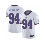 Men's Nike New York Giants #94 Mark Herzlich Limited White Rush NFL Jersey
