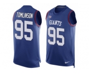 Men's Nike New York Giants #95 Dalvin Tomlinson Limited Royal Blue Player Name & Number Tank Top NFL Jersey