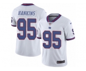 Men's Nike New York Giants #95 Johnathan Hankins Limited White Rush NFL Jersey