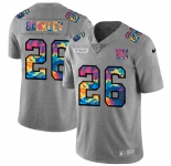 New York Giants #26 Saquon Barkley Men's Nike Multi-Color 2020 NFL Crucial Catch NFL Jersey Greyheather