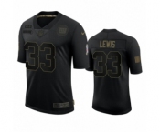 New York Giants #33 Dion Lewis Black 2020 Salute to Service Limited Jersey