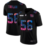 New York Giants #56 Lawrence Taylor Men's Nike Multi-Color Black 2020 NFL Crucial Catch Vapor Untouchable Limited Jersey
