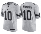 Nike New York Giants #10 Eli Manning 2016 Gridiron Gray II Men's NFL Limited Jersey