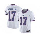 Nike New York Giants #17 Kyle Lauletta White Men Stitched NFL Limited Rush Jersey