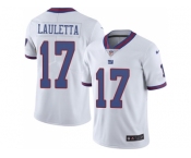 Nike New York Giants #17 Kyle Lauletta White Men Stitched NFL Limited Rush Jersey