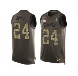 Nike New York Giants #24 Eli Apple Green Men's Stitched NFL Limited Salute To Service Tank Top Jersey