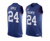 Nike New York Giants #24 Eli Apple Royal Blue Team Color Men's Stitched NFL Limited Tank Top Jersey