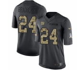 Nike New York Giants #24 James Bradberry Black Men's Stitched NFL Limited 2016 Salute to Service Jersey