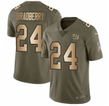 Nike New York Giants #24 James Bradberry Olive Gold Men's Stitched NFL Limited 2017 Salute To Service Jersey