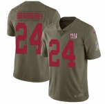 Nike New York Giants #24 James Bradberry Olive Men's Stitched NFL Limited 2017 Salute To Service Jersey
