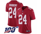 Nike New York Giants #24 James Bradberry Red Alternate Men's Stitched NFL 100th Season Vapor Untouchable Limited Jersey