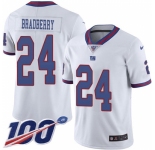 Nike New York Giants #24 James Bradberry White Men's Stitched NFL Limited Rush 100th Season Jersey
