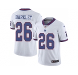 Nike New York Giants #26 Saquon Barkley White Men Stitched NFL Limited Rush Jersey