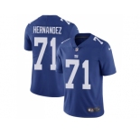Nike New York Giants #71 Will Hernandez Royal Blue Team Color Men Stitched NFL Vapor Untouchable Limited Jersey