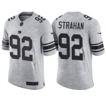 Nike New York Giants #92 Michael Strahan 2016 Gridiron Gray II Men's NFL Limited Jersey