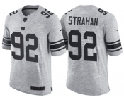 Nike New York Giants #92 Michael Strahan 2016 Gridiron Gray II Men's NFL Limited Jersey