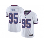 Nike New York Giants #95 B.J. Hill White Men Stitched NFL Limited Rush Jersey