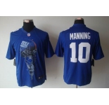 nike nfl jerseys new york giants #10 manning blue[helmet tri-blend limited]