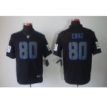 nike nfl jerseys new york giants #80 cruz black[nike impact limited]