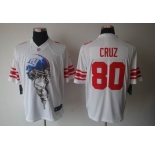 nike nfl jerseys new york giants #80 cruz white[helmet tri-blend limited]